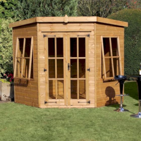 6' x 6' Traditional Stowe Corner Wooden Summer House