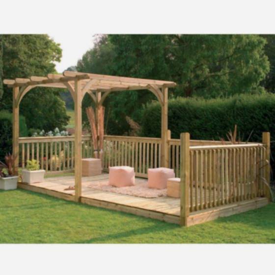 4.8 x 2.4m Deck Kit Including Pergola
