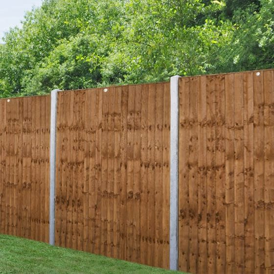 Forest 6' x 5'6 Brown Pressure Treated Vertical Closeboard Fence Panel (1.83m x 1.69m)