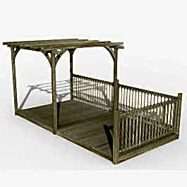 8' x 16' Forest Pergola Deck Kit No. 7 (2.4m x 4.8m)