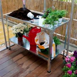 Palram Canopia Greenhouse Adjustable Workbench
