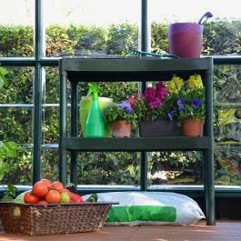 Rion 2 Tier Green Staging Bench