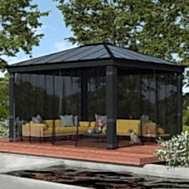 Palram Canopia Gazebo Netting Set for Dallas 4300 Garden Gazebo
