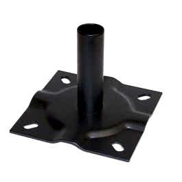 Panacea Triple Arch Black Metal Fence Surface Mount Bracket
