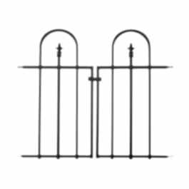 Panacea 3'1 x 2'9 Triple Arch Black Metal Gate (0.94m x 0.85m)