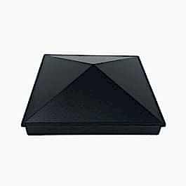 100mm x 100mm Aluminium Cap - Black