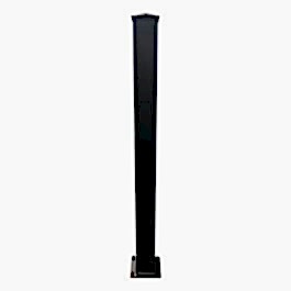 100mm x 2400mm Aluminium Post -  Black
