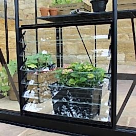 Black Louvre Vent - Toughened Glass