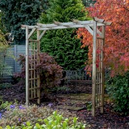 Forest Classic Flat Top Wooden Garden Pergola Arch 6'11 x 2'4