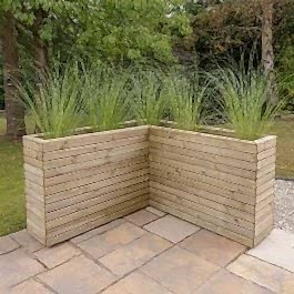 5'3 x 5'3 Forest Linear Corner Wooden Planter (1.6m x 1.6m)