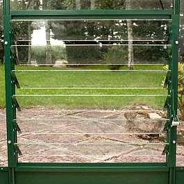 Green Louvre Vent - Toughened Glass