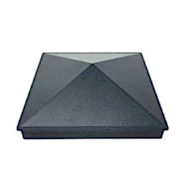 100mm x 100mm Aluminium Cap - Grey