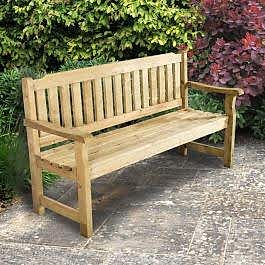Forest Rosedene Wooden Garden Bench 5' x 2' (1.5m x 0.6m)