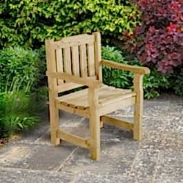 Forest Rosedene Wooden Garden Chair 2' x 2' (0.64m x 0.6m)