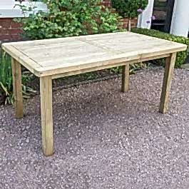 Forest Rosedene Wooden Garden Table 5' x 3' (1.5m x 0.9m)