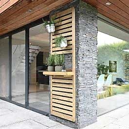 5'11 Forest Slatted Tall Wall Planter - 1 Shelf (0.6m x 0.18m)