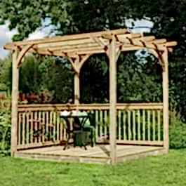 Forest 2.4 x 2.4m Easy Deck Kit Including Pergola