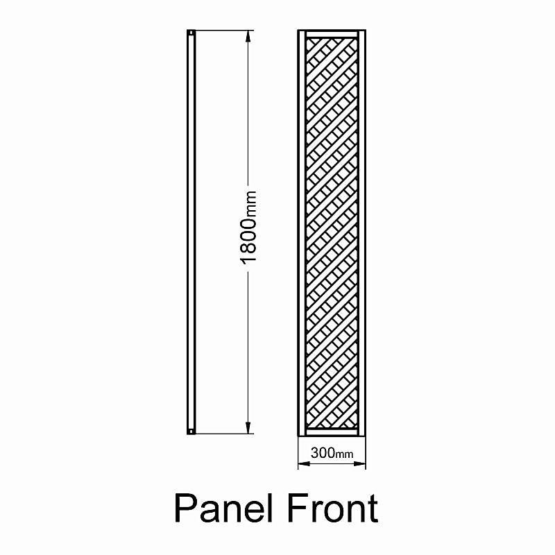Forest 6' x 1' Rosemore Pressure Treated Diamond Trellis (1.8m x 0.3m) Technical Drawing
