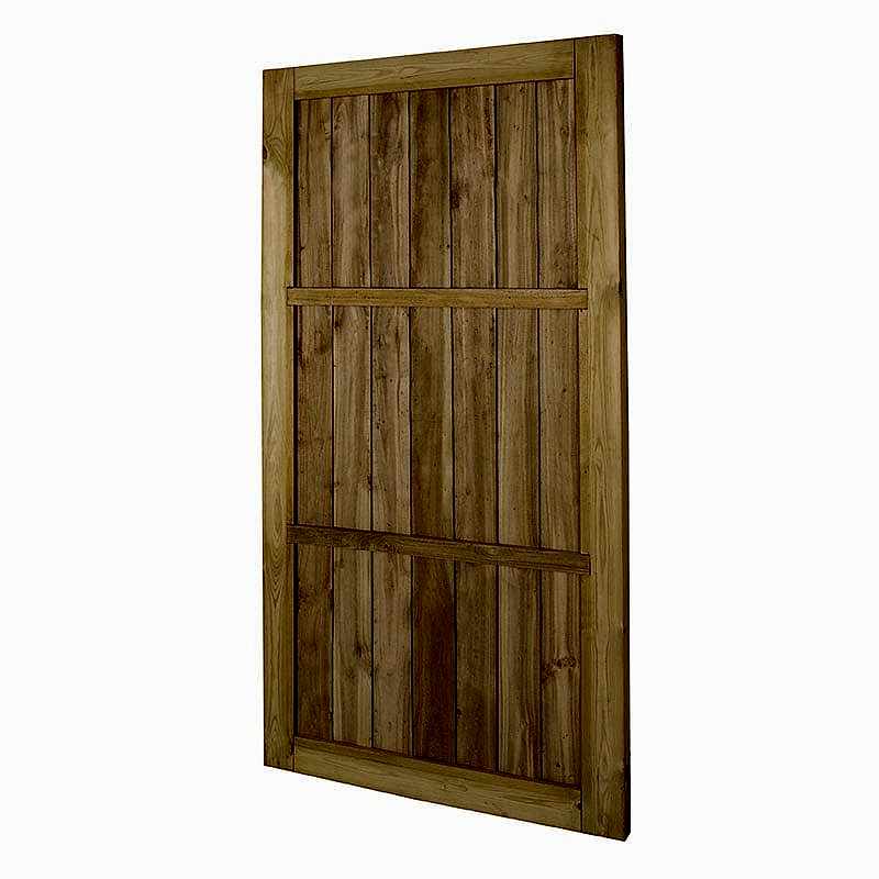 Forest 3' x 6' Featheredge Pressure Treated Wooden Side Garden Gate (0.92m x 1.8m) Technical Drawing