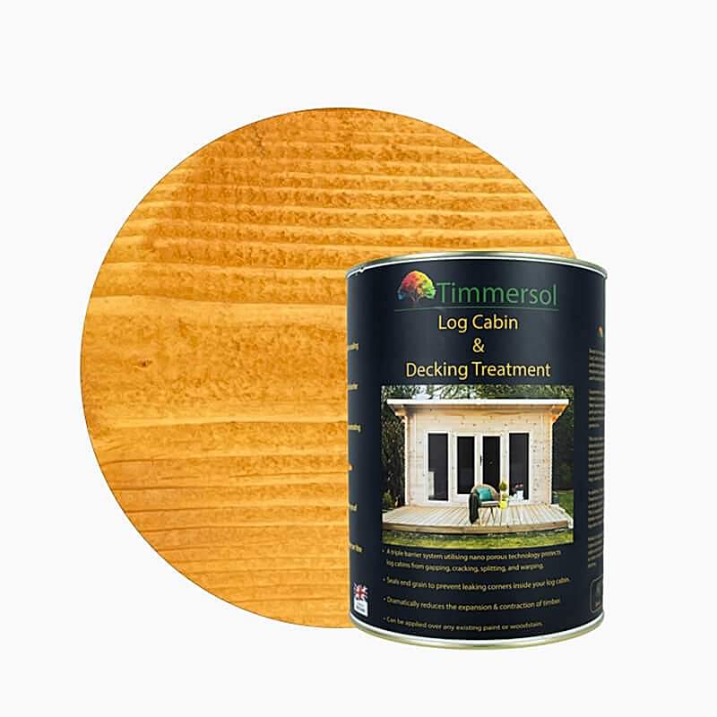 Timmersol Honey Blushed Oak Log Cabin & Decking Treatment (5 Litres) Technical Drawing
