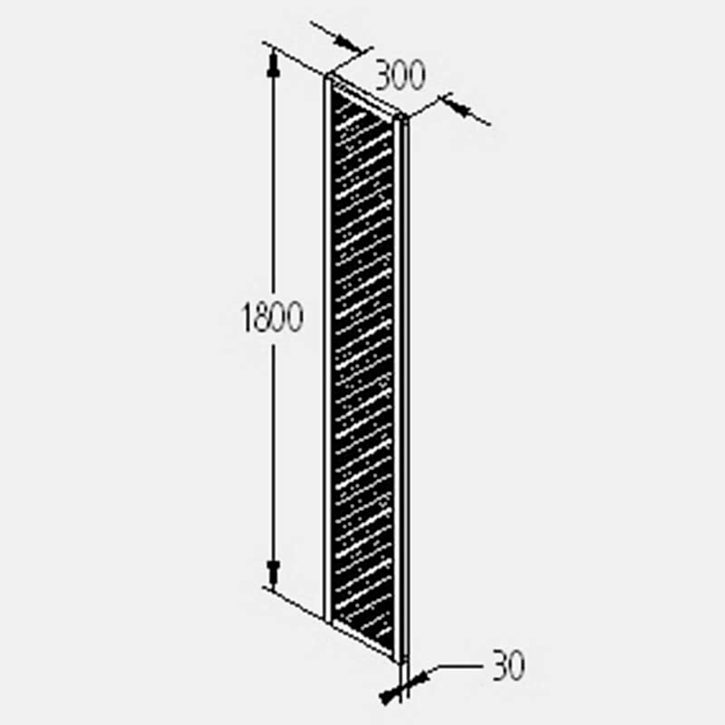 Forest 5'11" x 1' Wisley Diamond Lattice Trellis Panel (1.8m x 0.3m) Technical Drawing