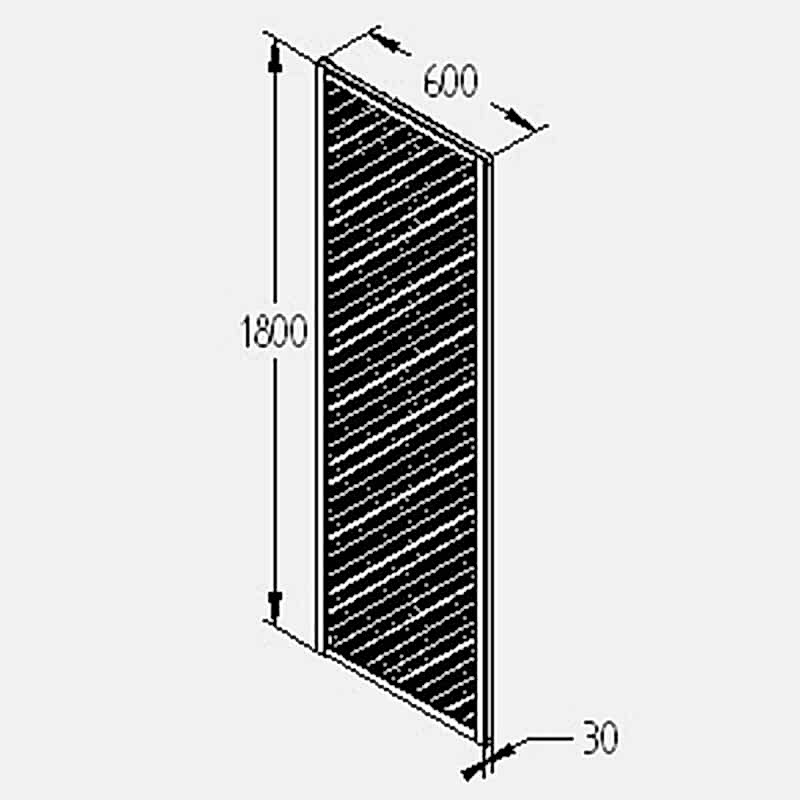 Forest 5'11" x 1'11" Wisley Diamond Lattice Trellis Panel (1.8m x 0.6m) Technical Drawing
