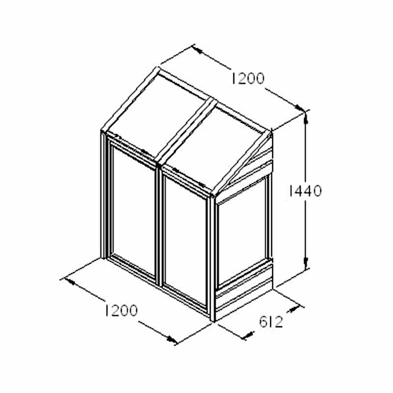 Forest Mini Greenhouse Technical Drawing