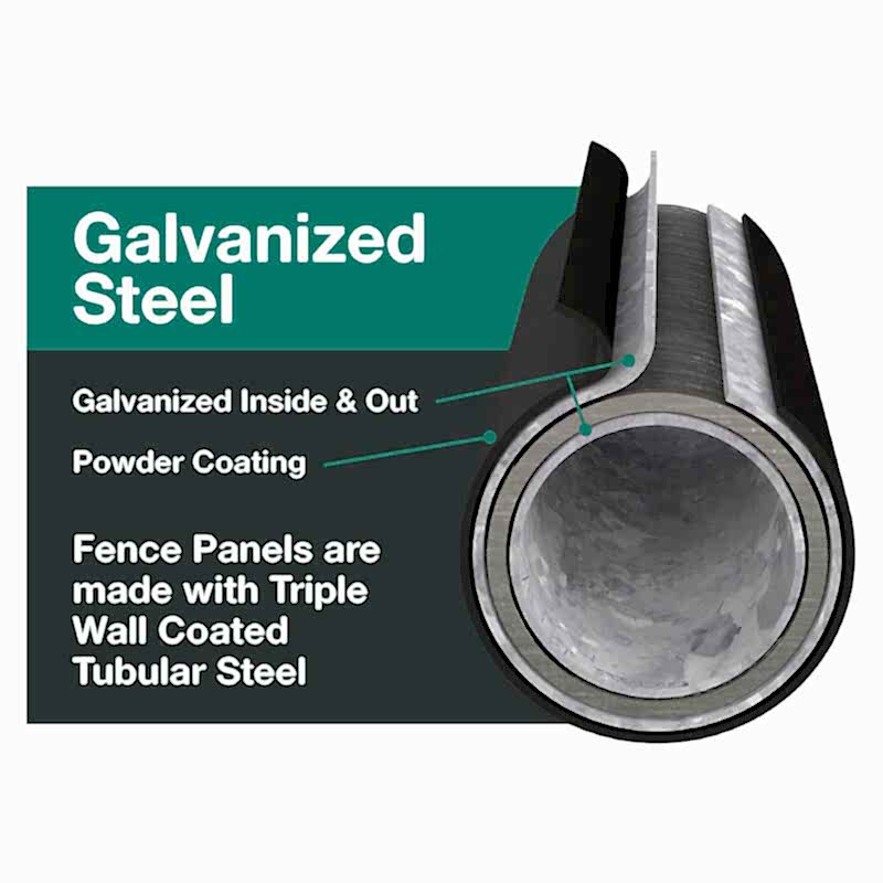 Panacea 4' x 3' Triple Arch Black Metal Fence Panel (1.23m x 0.92m) Technical Drawing