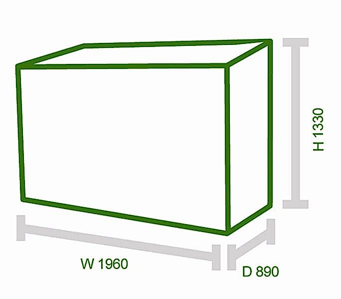 6x3 Trimetals Anthracite 'Protect.a.Cycle' Secure Garden Bike Storage Technical Drawing