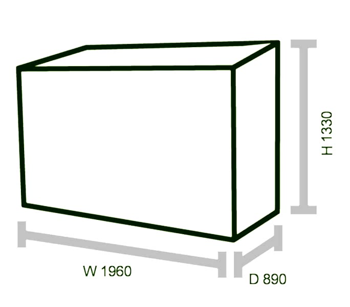 6x3 Trimetals Cream 'Protect.a.Cycle' Secure Garden Storage Technical Drawing