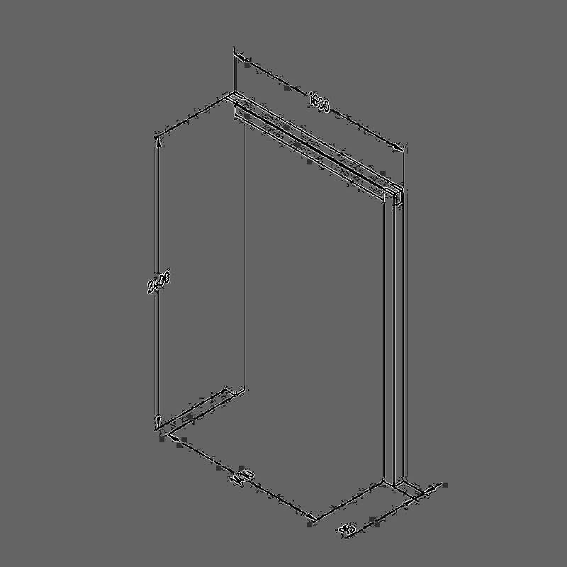 Forest Sleeper Garden Arch Set 5'3 x 0'4 (3PK) Technical Drawing