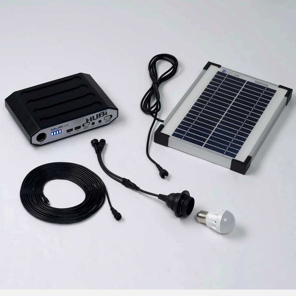 Hubi Work 16 Solar Light (LED Bulb) & Charger Technical Drawing