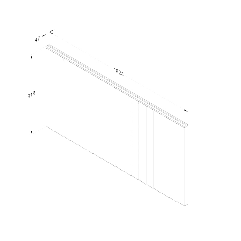 Forest 6' x 3' Brown Pressure Treated Vertical Closeboard Fence Panel (1.83m x 0.92m) Technical Drawing