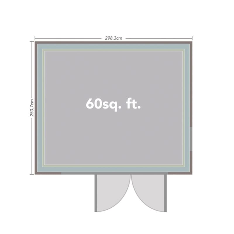 Forest Xtend 3.0+ Insulated Garden Office 2.98m x 2.9m (97mm) Technical Drawing