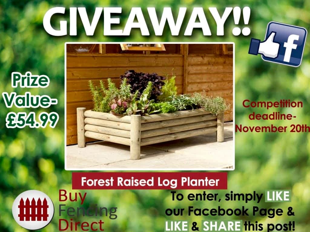 Forest Raised Log Planter Giveaway