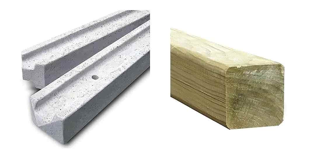 if you're looking at this image and thinking of your fencing foundation then you'll probably also be thinking of the best fence posts, the best concrete fence posts, the best wooden fence posts and the ultimate battle of concrete vs wood fence posts