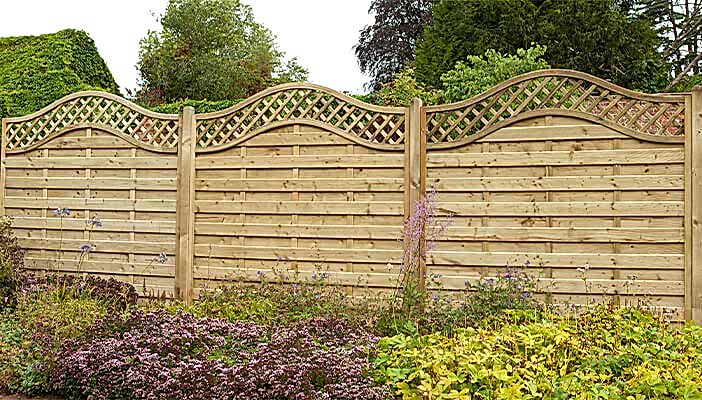 a fencing run like this would be improved with a fence godfather such as a concrete godfather post