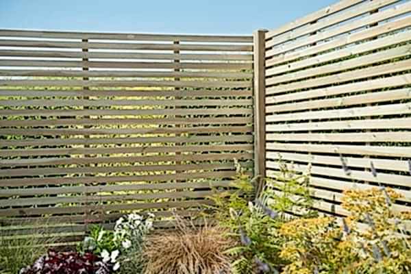 Forest 6' x 6' Pressure Treated Contemporary Slatted Fence Panel