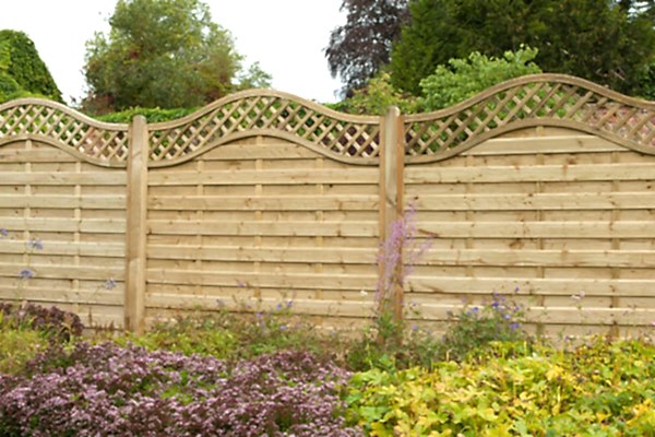 these fence panels are ideal fencing for uneven ground