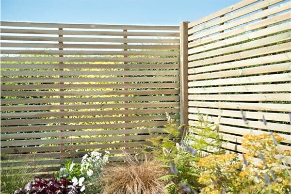 a photo of some eco-friendly fence panels that are made using sustainable fence materials to create eco-friendly fencing