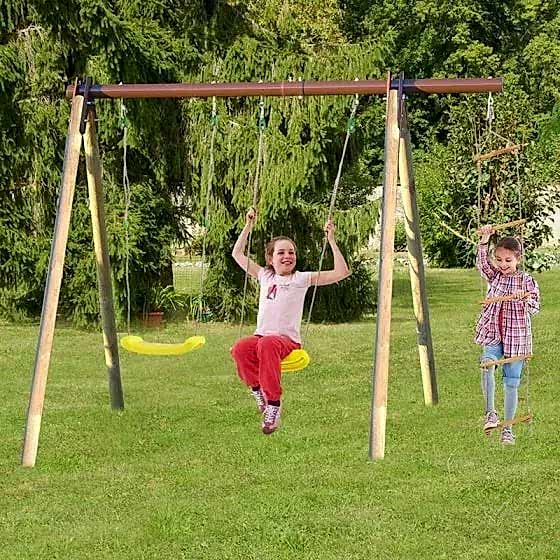 this image shows one of our outdoor play ideas which include a play area in the garden, garden play area ideas, playhouse ideas and garden playground ideas