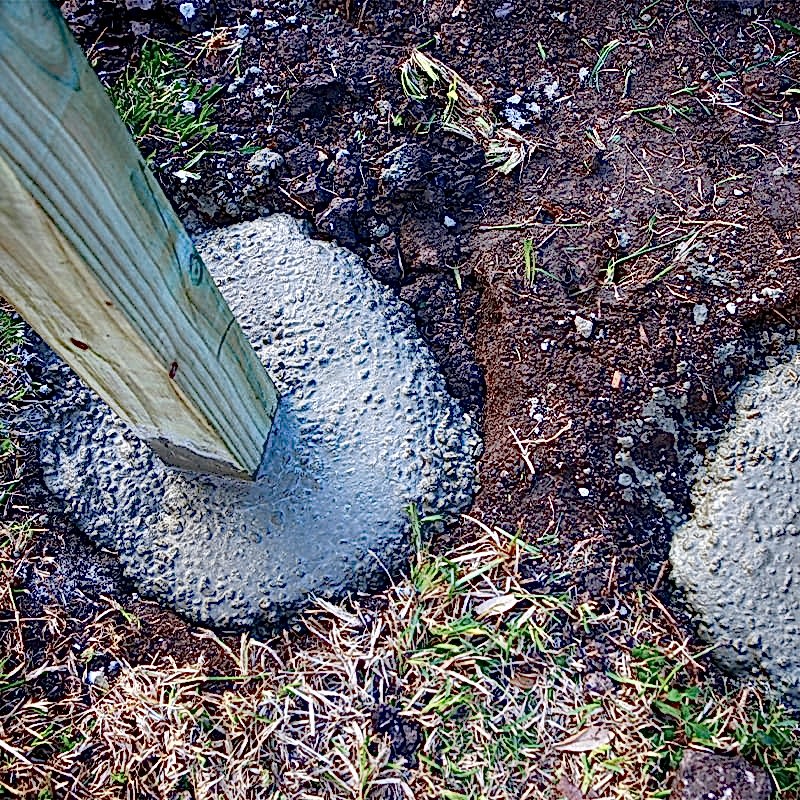 these poorly installed fence posts are not condusive to storm proof fencing