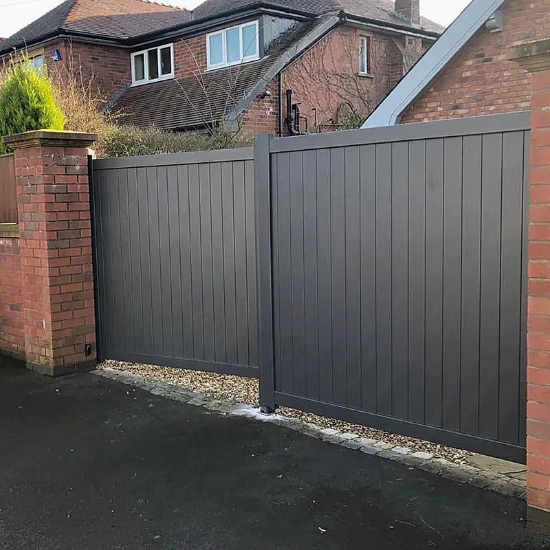This premium metal driveway gate is one of the best garden gate designs