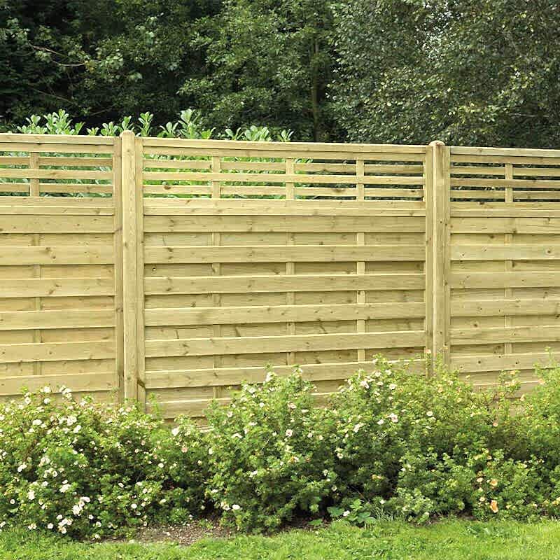 a pressure treated with a built-in fence topper