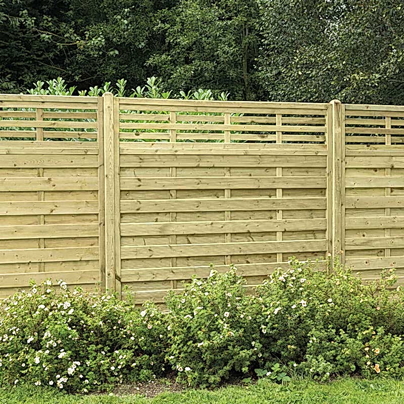 Forest 6' x 6' Kyoto Pressure Treated Decorative Fence Panel