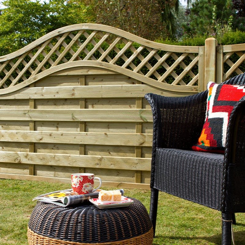 Forest 6' x 3' Pressure Treated Prague Decorative Europa Fence Panel