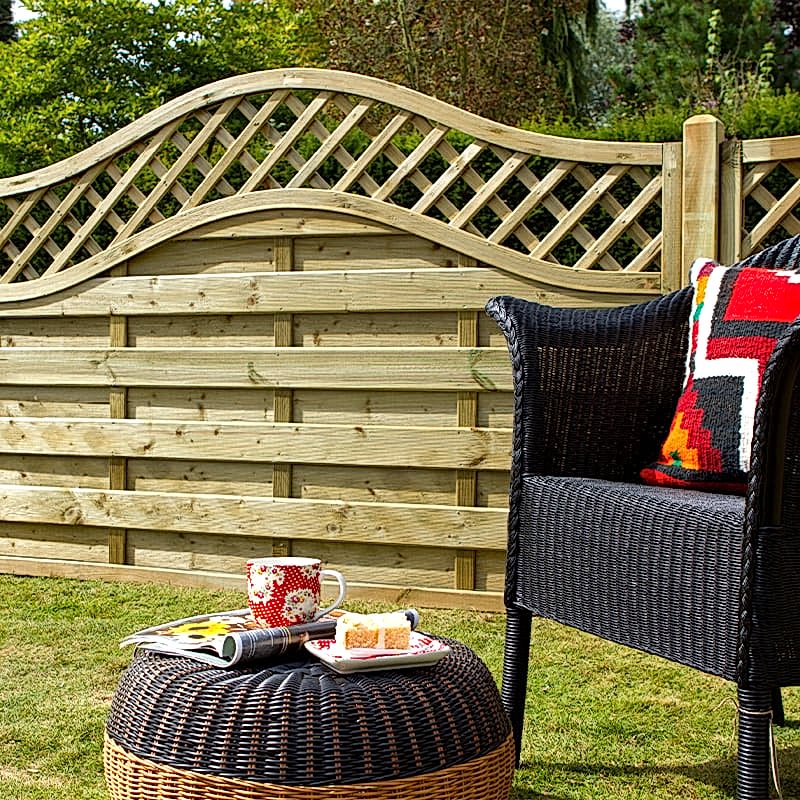 Forest 6' x 3' Pressure Treated Prague Decorative Europa Fence Panel