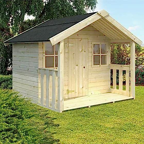 this image shows one of our outdoor play ideas which include a play area in the garden, garden play area ideas, playhouse ideas and garden playground ideas