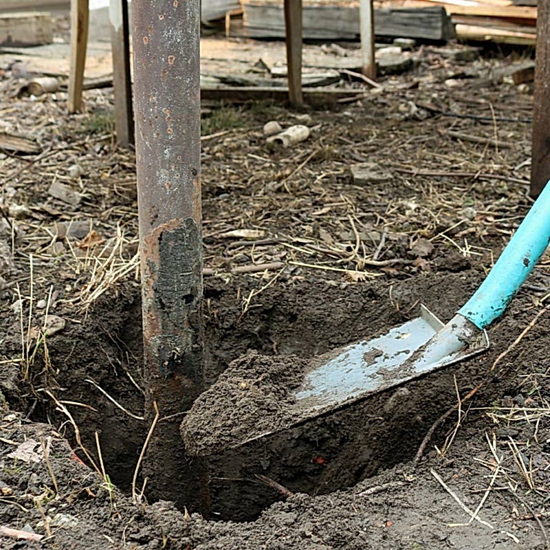 Fence post hole Fence post hole