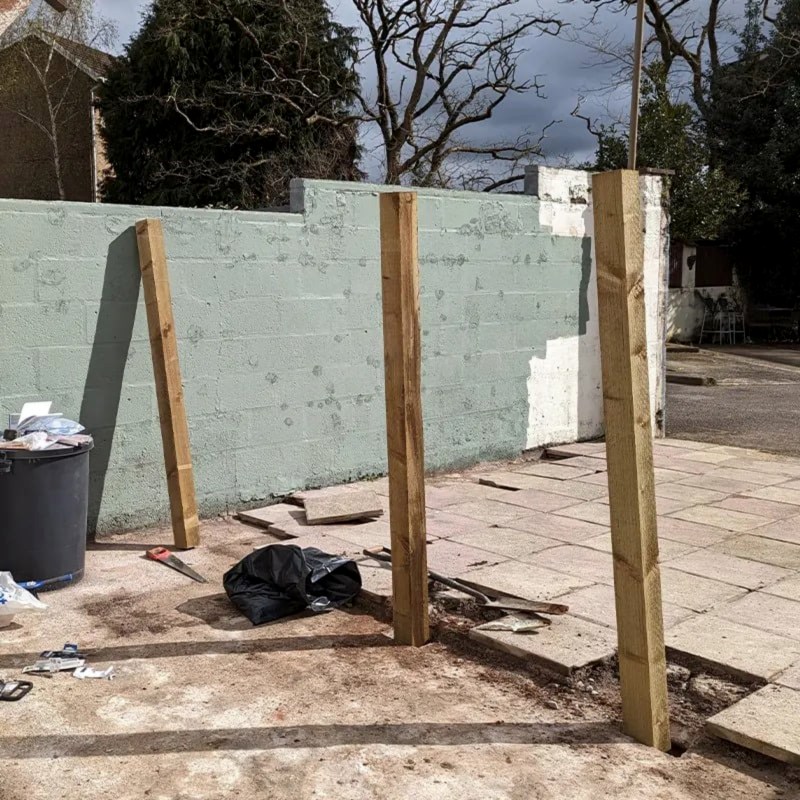 if you're looking at this image and thinking of your fencing foundation then you'll probably also be thinking of the best fence posts, the best concrete fence posts, the best wooden fence posts and the ultimate battle of concrete vs wood fence posts